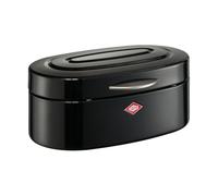 WESCO Panera individual Elly en color negro, chapa de acero pulverizada, orificios de ventilación y mango estable
