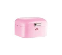 WESCO Panera Mini Grandy en color rosa, chapa de acero pulverizada, orificios de ventilación y mango estable