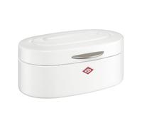 WESCO Panera Single Elly en color blanco, chapa de acero pulverizada, orificios de ventilación y mango estable, 32,2 x 22 x 14 cm