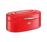 WESCO Panera Single Elly en color rojo, chapa de acero pulverizado, orificios de ventilación y mango estable, 32,2 x 22 x 14 cm