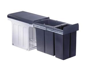 Wesco ProfiLine bio de Double 30 DT Cubo de basura empotrado, 1 x 20/1 x 10 L, 1 pieza, antracita, 103371374