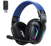 WESEARY WG1 - Auriculares inalámbricos para videojuegos PS5, PS4, PC, Switch, Mac Bluetooth con micrófono, más de 50 horas de duración de la batería, plegables, con cancelación de ruido envolvente