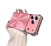 WESEECASE CD-Texture Case Cover for iPhone, Military - Grade Shockproof Protective Case, Quad-Corner Drop-Proof & Full Camera Protection for Iphone17/16/15/14pro MAX (Pink,14)