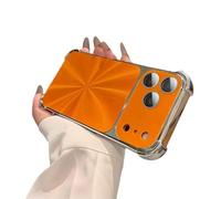 WESEECASE CD-Texture Case Cover for iPhone, Military - Grade Shockproof Protective Case, Quad-Corner Drop-Proof & Full Camera Protection for Iphone17/16/15/14pro MAX (Orange,17)