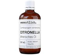 wesentlich. Aceite de citronela - Aceite Esencial - 100% Natural (Botella de Vidrio) - por Ejemplo, para la lámpara de Fragancia y el difusor 100ml