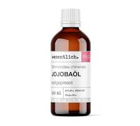 wesentlich. Aceite de jojoba prensado en frío, 100 ml, 100 % puro, vegano, piel - pelo - barba y cuero cabelludo | Cara y uñas | Aceite facial natural y aceite corporal