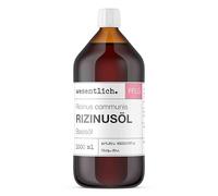 wesentlich. Aceite de ricino, 1000 ml, 1000 % puro, sin aditivos, para piel, cabello, pestañas y cejas, ideal para cosméticos DIY