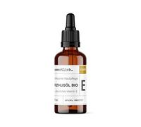 wesentlich. Aceite de ricino orgánico con vitamina E extra | natural y prensado en frío | cosmética para cara, cejas, pestañas, cabello y antiedad | botella de cristal con pipeta | 50 ml