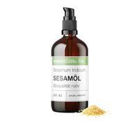 wesentlich. Aceite de sésamo orgánico, 100 % puro y prensado en frío, aceite de cuidado nativo para cuerpo y cara, ideal para masaje ayurveda y base para cosméticos DIY, 100 ml