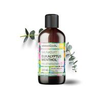 wesentlich. Infusión para sauna de eucalipto y mentol | intensa sauna con aceites esenciales 100% naturales | Botella de cristal marrón de 100 ml