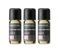 wesentlich. Juego de aceites aromáticos, composiciones aromáticas armoniosas para quemadores, difusores y velas, juego de 3 unidades, claro y fresco