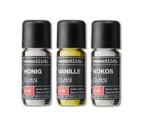wesentlich. Juego de aceites aromáticos, composiciones aromáticas armoniosas para quemadores, difusores y velas - vainilla, coco y miel