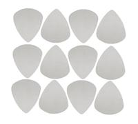 WESIEVYA 100 Piezas Picks de Guitarra Plata de Acero Inoxidable con Bordes Suaves para Acústica Accesorios Musicales Resistentes para Jazz y Rock