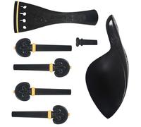 WESIEVYA 1juego Conjunto De Accesorios De Madera Para Violín De Ébano Incluye Pasador Mentonera Perno y Clavijas Repuesto Para Violín Fácil Instalación y Uso Para Músicos