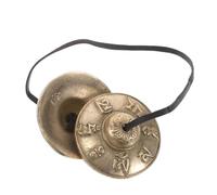 WESIEVYA 1par Tingsha Campanas De Instrumentos De Percusión Con Bolsa Para Prácticas Espirituales y Educativas