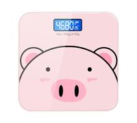 WESIEVYA 1pieza Báscula Electrónica de Peso Corporal para Hogar Diseño de Dibujos Animados Precisa Carga USB y Multifuncional