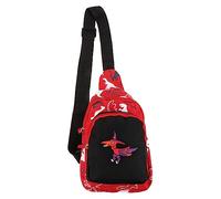 WESIEVYA 1pieza Bolsa De Cintura Infantil De Nylon Diseño De Mochila Crossbody Color Roja para Niño Niña y Niñas para Guardería y Paseos Resistente y Espaciosa para Snacks y