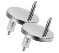 WESIEVYA 2 Pares de Tornillos de Fijación para Tapa de Inodoro con Tacos de Expansión de Goma de 6,5 Cm, Herrajes de Plástico y Base Metálica, Accesorios Aplicables para Montaje Estable