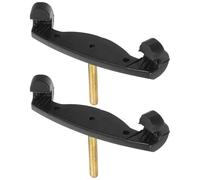 WESIEVYA 2 patas para soporte de hombro de violín, 3/4-4/4, repuesto de pies para soporte de hombro de violín - Almohadilla de silicona desmontable negra para patas para violinistas.