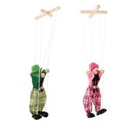 WESIEVYA 2 Piezas Marioneta de Pirata de Madera Juguete Interactivo de Cuerda para Desarrollo de Habilidad Manual y Creatividad de Títeres Casa