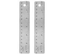 WESIEVYA 2 Piezas Regla de Acero Inoxidable Parte Trasera de Corcho, Regla de Medición, Varios Estilos, No Fácil de Romper, Orificios para Colgar, para Cortar y Dibujar, Varios Estilos