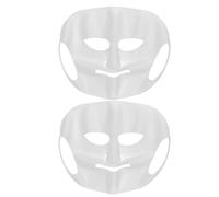 WESIEVYA 2 Piezas Silicona Reutilizable para Mascarilla Facial Protección contra Evaporación de Esencia Diseño Colgante para Nutrición y Vapor White Herramienta de Belleza para Cuidado