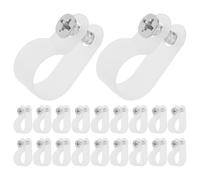 WESIEVYA 200 Unidades Abrazadera para Luces de Cuerda de 1/2 Pulgada Tipo P/r con Tornillos de Acero Inoxidable, Diseño de Ajuste Preciso y Estructura Metálica Reforzada para Jardín y