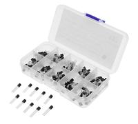 WESIEVYA 200piezas Kit Semiconductores To Transistores y Diodos para Proyectos Electrónicos DIY Surtido de Componentes Electrónicos para Control de Corriente y Rectificación Partes