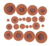WESIEVYA 28 almohadillas de cuero para saxofón soprano - Junta de piel de oveja para orificio de sonido de saxofón en bemol - Kit de repuesto para reparación de instrumentos de viento madera
