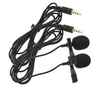 WESIEVYA 2piezas Micrófono De Solapa para Vídeo y Conferencias Clip Sólido Antiviento De Teléfono Tableta y Ordenador para Profesores y Vlogging