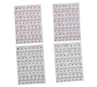 WESIEVYA 2piezas Pegatina De Introducción Al Piano Para Piano y Órganos Electrónicos Pvc Resistente y Duradero