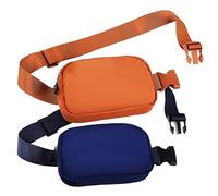 WESIEVYA 2piezas Riñoneras Deportivas Ajustables y Versátiles para Yoga Senderismo y Running Oscuro para Hombres Mujeres y Adolescentes