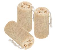 WESIEVYA 3 Esponjas Exfoliantes de Lufa para Baño y Ducha, Paquete de 3 Piezas, Material Natural, Fuerte Poder de Limpieza para Hombres y Mujeres
