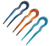 WESIEVYA 3 Horquillas Cabello en Forma de U Estilo Vintage para Mujer, Estructura Fuerte y Compacta, Accesorio para Bodas y Promesas, Paquete de 3 Piezas