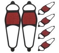 WESIEVYA 3 Pares de Crampones Antideslizantes para Nieve y Hielo, Fundas de Silicona Ajustables Arena Gruesa, Tacos de Tracción Resistentes para Botas, Ideales para Senderismo y