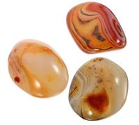 WESIEVYA 3 Piezas de Piedra de Ágata Natural Sardonyx para Manualidades y Decoración del Hogar Propiedades Curativas para Aliviar la Ansiedad y Promover la Relajación Color Color Aleatorio