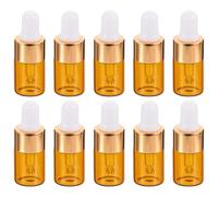 WESIEVYA 30 Botellas Dispensadoras de Vidrio Naranja de 2ml Gotero, Tamaño de Viaje para Proteger Aceites Esenciales contra Rayos UV