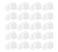 WESIEVYA 30 Clips para Vidrio de Gabinete Acrílico con Diseño Minimalista y Tornillos, Retenedores de Puerta de Vidrio Fáciles de Limpiar para Montaje en Casa u Oficina