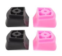 WESIEVYA 4 Piezas Bloques de Freno de Goma Antideslizantes para Patines en Línea Infantiles, Reemplazo Rápido, Colores Negro y Rosa, Ideales