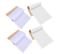 WESIEVYA 4 Piezas Libro de Contabilidad Libro Mayor de Registros de Cuentas en Blanco, Papel, Blanco, para Control de Inventario, Almacén y Escuela, Negocios Pequeños