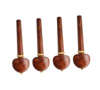 WESIEVYA 4 Piezas mango de eje de violonchelo escariador de agujeros de clavija de violonchelo accesorios para instrumento clavija de madera para Bambú Chocolate