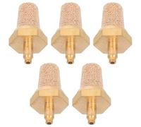 WESIEVYA 5 Piezas Filtro de Cobre para Máquina de Humo con Boquilla de Latón Silenciador Neumático para Reducción de Ruido Máquinas de Niebla Accesorio Fácil de Instalar para Tubo de