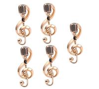 WESIEVYA 5piezas Broche De Micrófono Musical Vintage Para Mujer Pin De Accesorio De Moda Especiales