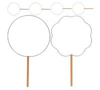 WESIEVYA 6 Aros de Hierro para Abanicos Chinos 6 Piezas Formas Redonda Pétalo Marco para Abanico DIY Kit para Fabricar Adecuado para Manualidades y Eventos Tradicionales