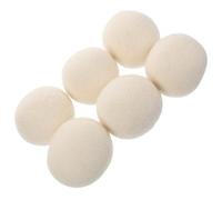 WESIEVYA 6 Bolas de Lana para Secadora Antiarrugas y Antiestáticas, Naturales, Diseño sin Enredos, Ahorran de Secado para Uso en Secadoras Domésticas