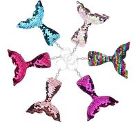 WESIEVYA 6 Llaveros Decorativos y Detalles de Aleta de de Plástico Accesorios Creativos para Fiesta Temática para de Cumpleaños