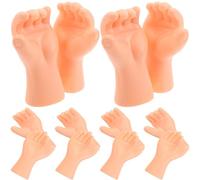 WESIEVYA 6 Pares de Manos Pequeñas de Plástico Realistas para Muñecas Articulaciones Ajustables, Componentes para Hacer Muñecas DIY, Kit de Marionetas de Mano Adecuado para Manualidades