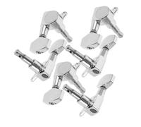 WESIEVYA 6piezas Clavijeros De Guitarra Unidades Afinador Semicerrado Perillas Cromadas Ajuste Fácil