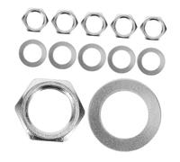 WESIEVYA Accesorios Para Guitarra Junta De Potenciómetro y Aranalda De Metal Para Reparaciones De Instrumentos Musicales Incluye Tuerca De Conector De Entrada De Guitarra y Otros