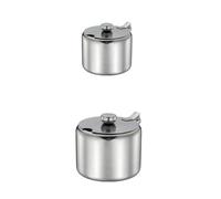 WESIEVYA Azucarero para Almacenar Especias y Condimentos de Acero Inoxidable con Cuchara, Recipiente Seguro y Funcional Hogar y Mesa de Desayuno